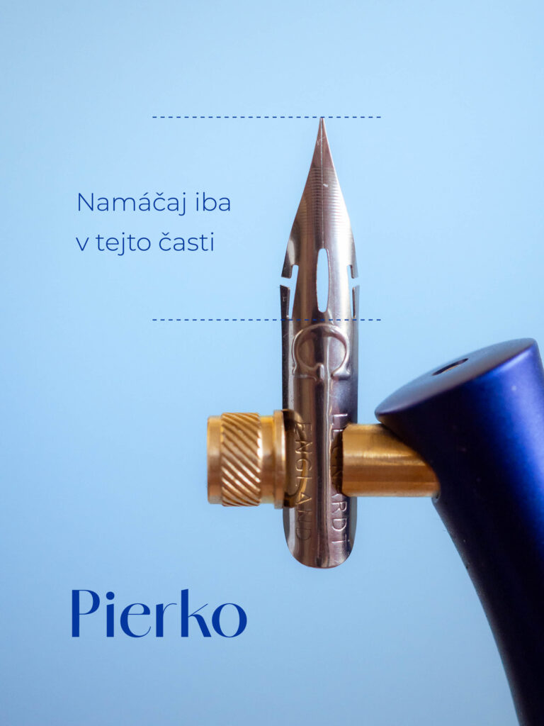kaligrafia, flexibilné pierko v šikmej násadke